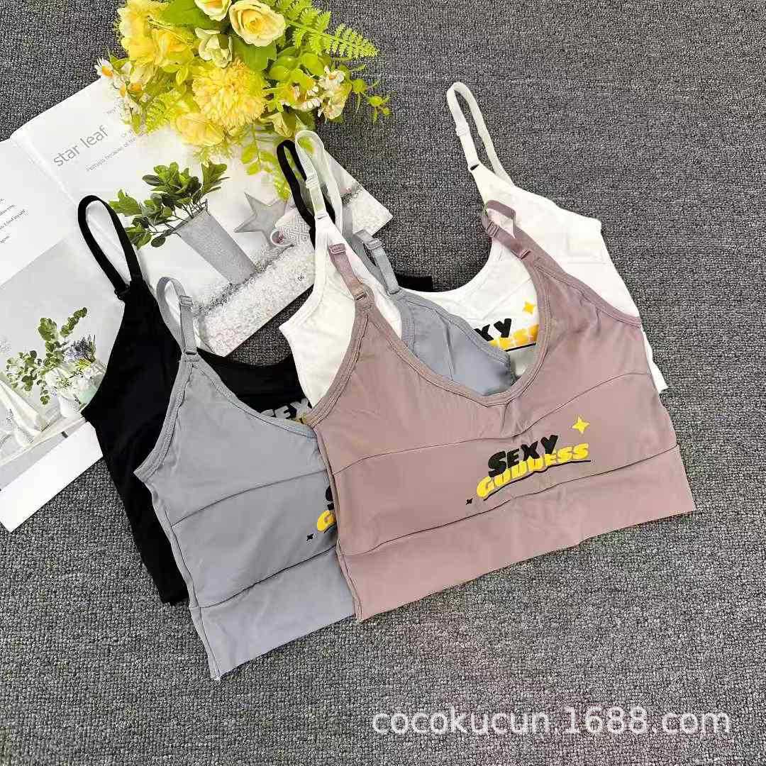 1123# inventario de bajo precio ropa interior damas cabina anti-caída sin costura de alta elasticidad yoga sujetador deportivo