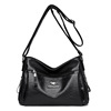 Fashionable capacious shoulder bag, one-shoulder bag, suitable for import, genuine leather