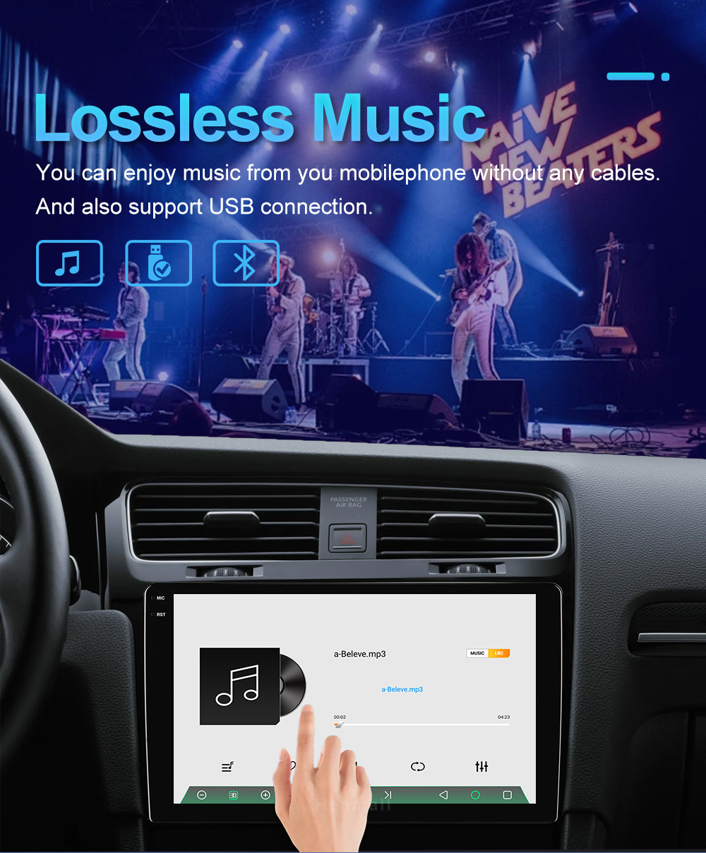 Qualcomm Modified Car Audio Dsd Audio Decoding Full Metal Frame 7-Inch 9inch 10inch Versatile Car Central Control