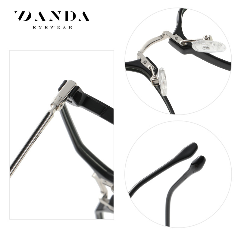 Spot nuevo marco de gafas para hombre, montura poligonal TR90 ultraligera TJ848, se puede equipar con gafas de miopía anti-luz azul para mujer