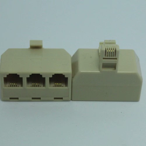 Профессиональный производитель телефонного адаптера с тремя отверстиями 6P4C, один на три 6P4C, один штекер на три