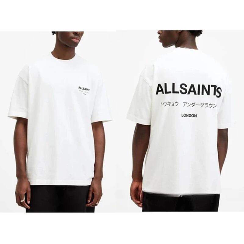 European and American Trendy Brand Niche Trend T-Shirt Men's Loose Classic Letter Pattern Printed Short-Sleeved Women's Allsaintst
