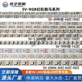 5050内置IC2812幻彩灯带5V60灯30灯10mm7mm单点单控可编程USB跑马