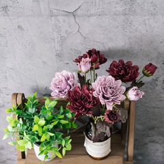 假花干燒小麗花批發跨境仿真花廠家綠植物婚慶INS風裝飾品YC1016