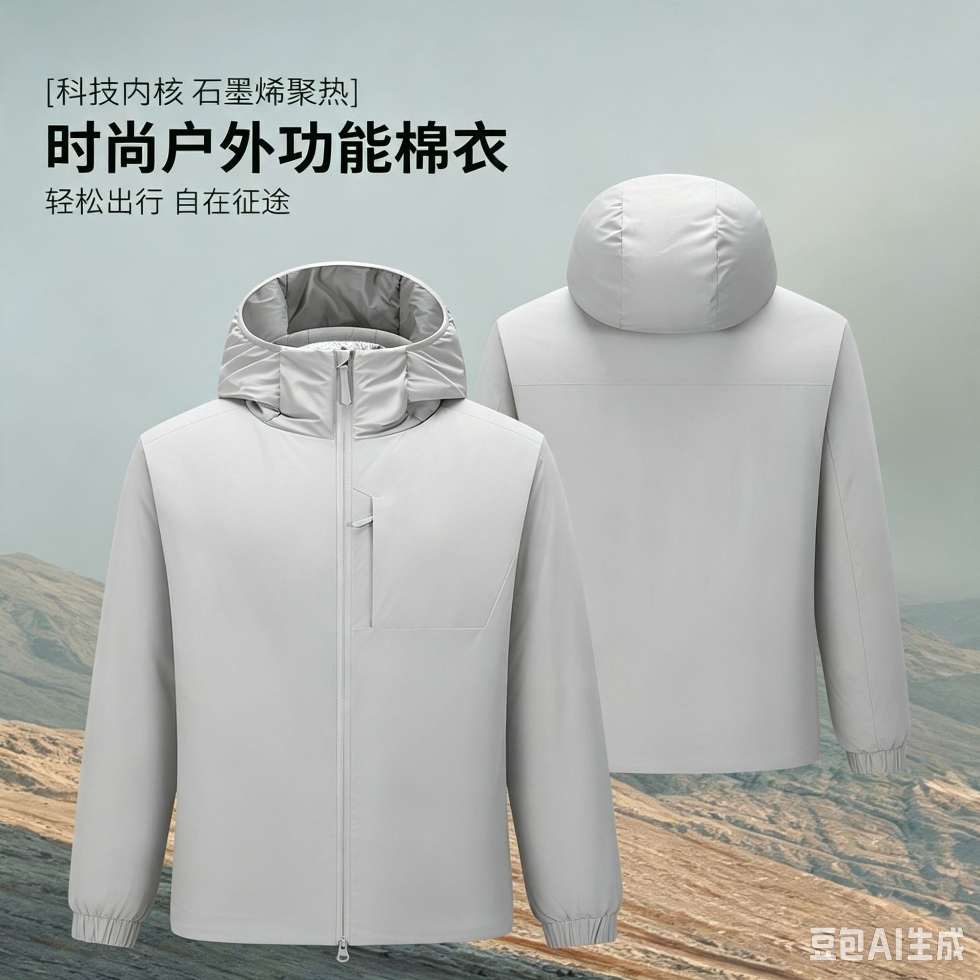 2026 New Fall/Winter Tech Cotton Jacket, Same Style as Famous Brands, Casual Fashionable Sports Outdoor Lightweight Thin Cotton Coat