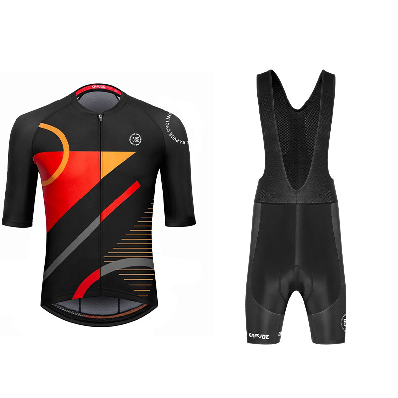 Ropa de ciclismo de manga media Monos exclusivos transfronterizos Traje de verano Bicicleta de carretera Bicicleta Transpirable Top de hombre
