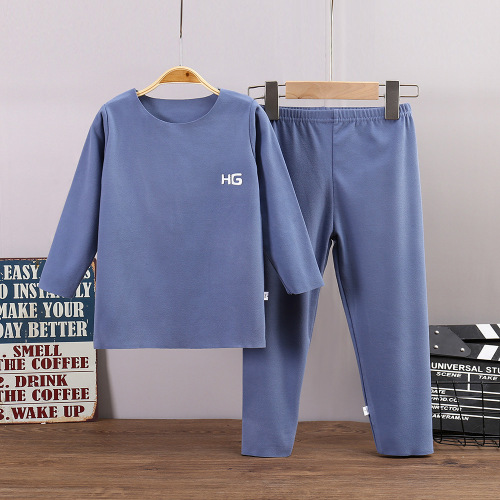 Children's thermal underwear set, German velvet, big children's autumn clothes, teenagers' thickened boys' and girls' home clothes and children's clothing