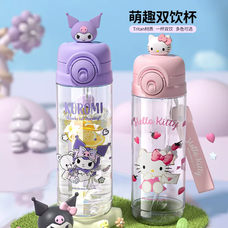 Детская бутылка Sanrio из стекла, материал для детского сада, спортивная бутылка
