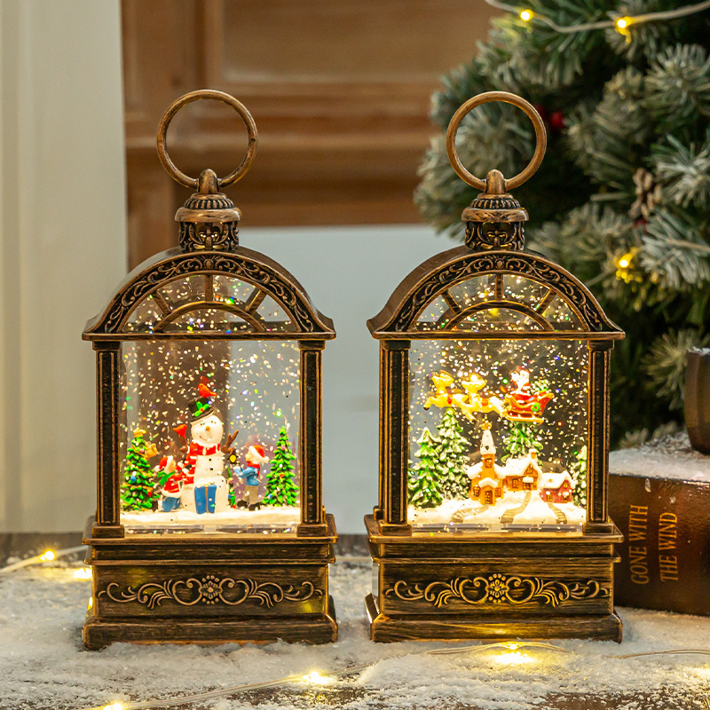 2025 新しいクリスマス装飾クリスタルボール発光ランプポータブル雪のランプクリスマスギフトクリスマスデスクトップディスプレイ|undefined