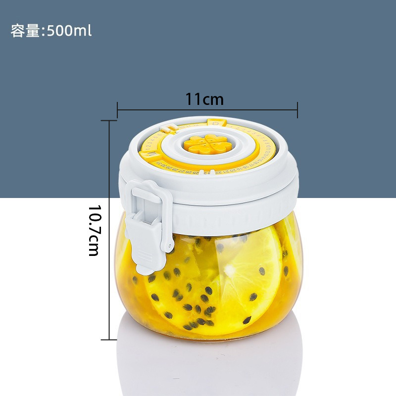 新款玻璃密封罐传统泡菜腌咸菜泡酒坛罐装子收纳储物卡扣带盖罐子|undefined
