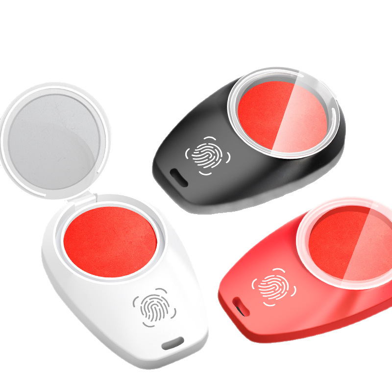 Estación de impresión de huellas dactilares, sello de dedo, cordón portátil, sello de reunión financiera, mesa de impresión de oficina comercial de secado rápido, venta al por mayor roja