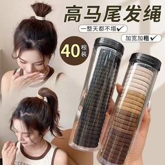 首紐高級感韓系皮カバー髪紐タオルリング電話線ヘアリング高颜値皮筋髪黒皮カバー