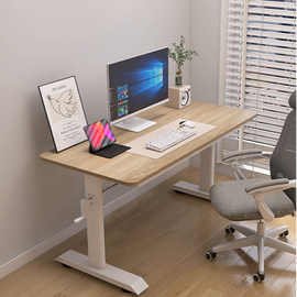 升降桌子手摇升降电脑桌智能家用电动办公桌学习桌书桌竞桌工作台