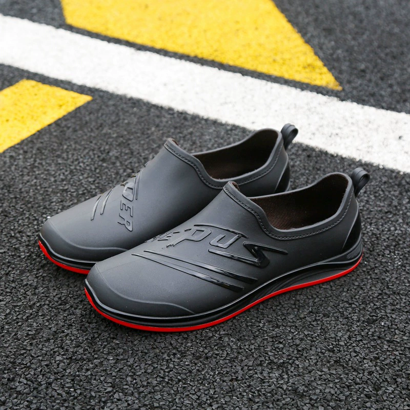 Водонепроницаемая обувь, мужские резиновые сапоги, модная короткая Толстая теплая резиновая обувь, рабочие Нескользящие кухонные резиновые сапоги для рыбалки оптом