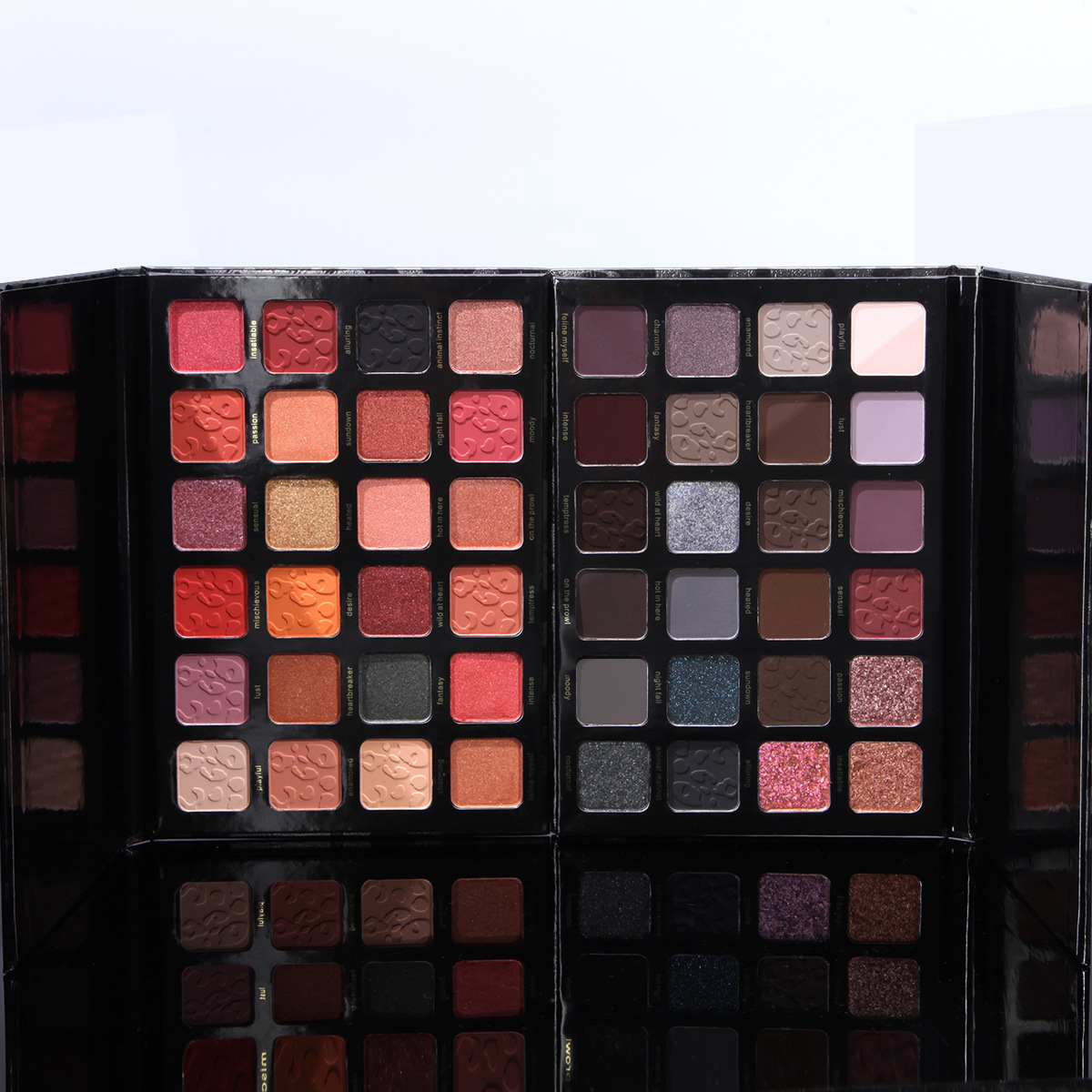Cross-border bestseller MAFFICK 24-color leopard print eyeshadow palette, chameleon pearlescent matte makeup effect undefined