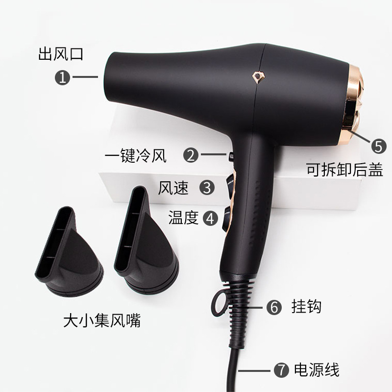 Secador de Pelo de Alta Potencia para Peluquería y Uso Doméstico, Venta al por Mayor de Fábrica, Secador de Pelo de Viento Fuerte