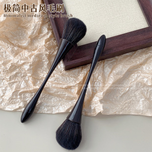 Simple style nail powder dust brush wood color long handle small waist blush makeup brush cleaning nail brush New