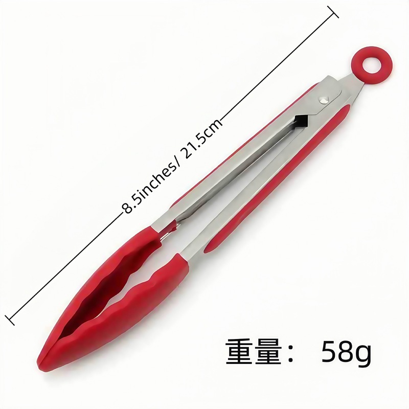 クロスボーダーシリコンフードクリップ高温耐性ステンレス鋼バーベキュークリップ 7 インチ 9inch 12inch フードクリップ揚げパンクリップ|undefined