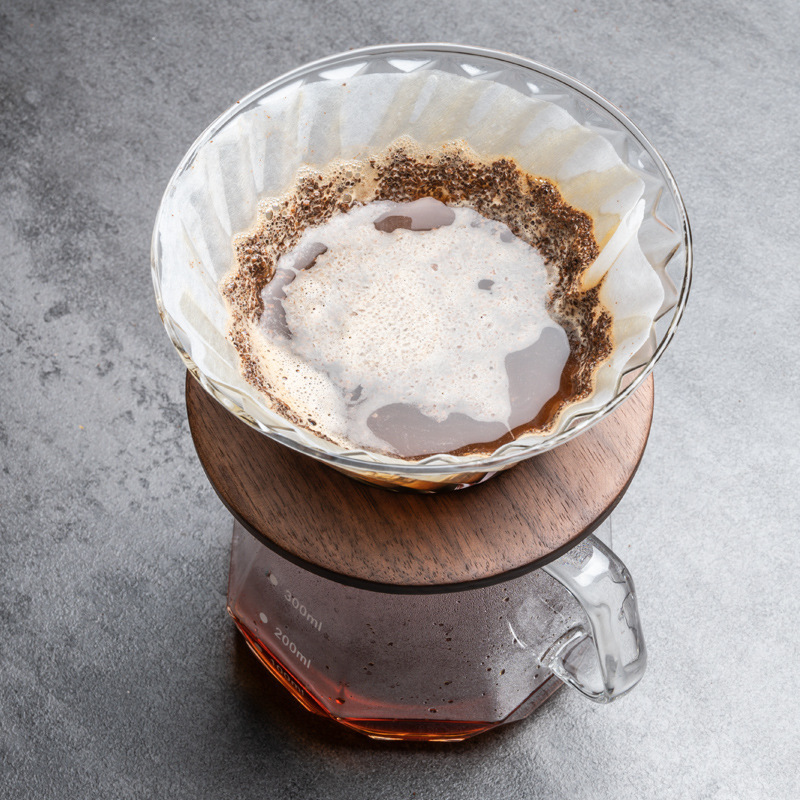 コーヒーポット八角形ダイヤモンド型コーヒー共有ポット耐熱透明器具ガラス雲壺公道カップコーヒーポット|undefined