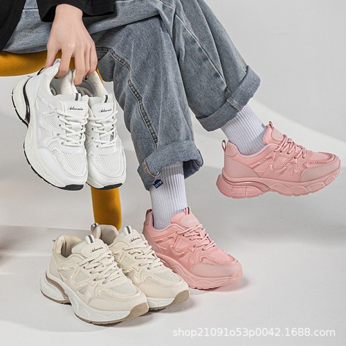 【Bestseller】Lightweight Running Shoes, New Arrival Autumn Breathable Sports Casual Shoes for Women, Versatile Flat White Shoes