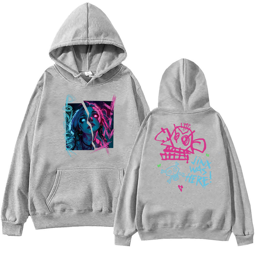 Arcane Broken Jinx Graffiti Art Hoodie Harajuku Pullover Top