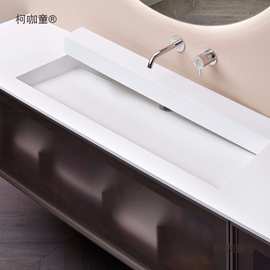 一体盆台面无缝浴室柜组合现代简约卫生间洗漱台洗手洗脸盆麦太保