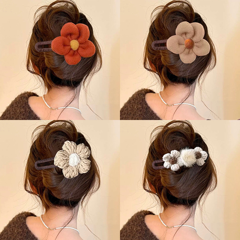 Flores de cabello de cabello de cabello de pato de cabello de tiburón de tamaño grande para mujeres alternativas seguras después del otoño y el invierno de la cabeza de cabello de captura de palabras