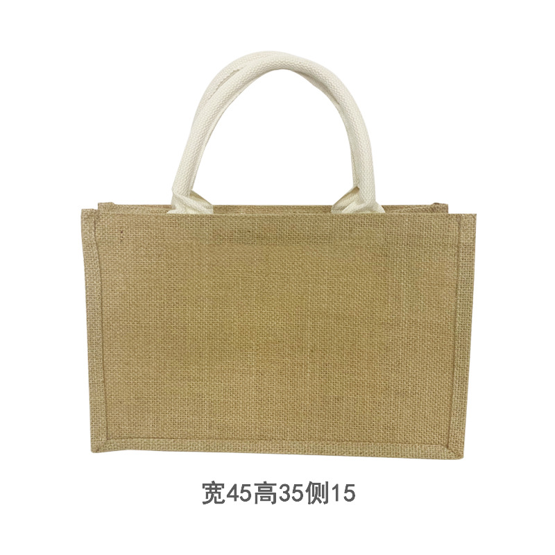 Bolso de lino No impreso en stock buen producto regalo Bolsa De yute algodón Lino Bolsa De yute bolso de lino pintado a mano DIY