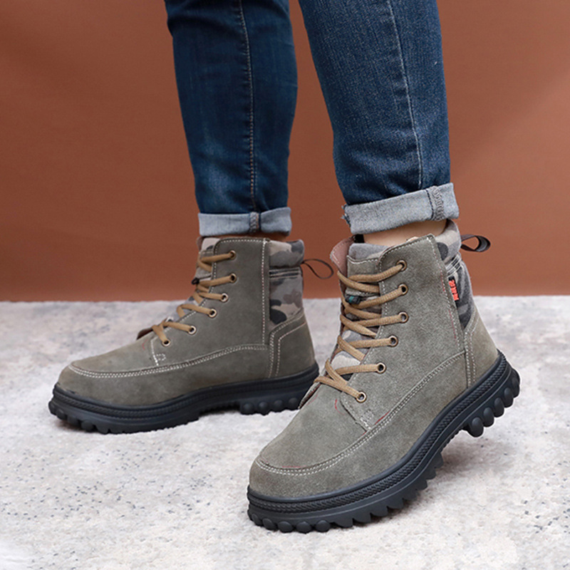 Men's snow boots fur one men's shoes warm anti cold anti-skid padded thickened wool cotton shoes men_voghion.com