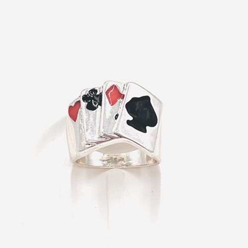 New personalized retro punk skull ghost claw poker clown number 8 round ring men's ring