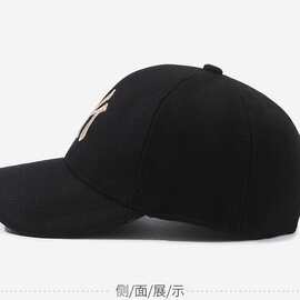 秋冬季新款老人休闲毛呢刺绣棒球帽中老年男士户外防寒保暖鸭舌帽