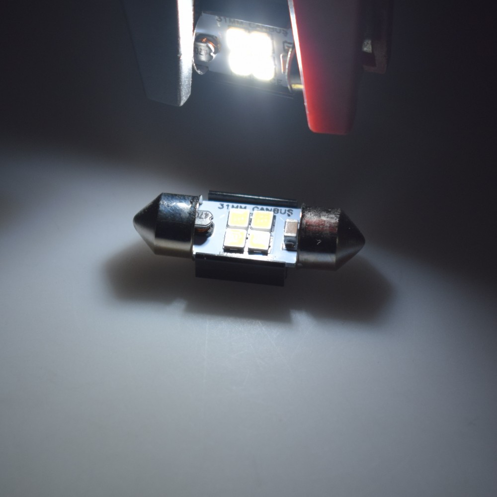 Decoding Wide Voltage LED 2835 4 6 8 Lights Festoon 29-41MM 12-24V