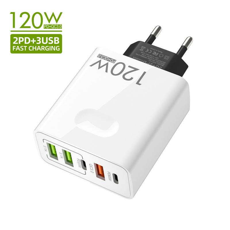 3Usb+2Pd Multi-Port Charging Head, Mobile Phone Charger, Travel Charger Wholesale, 5V3A15W Power Adapter 3Usb+2Pd Multi-Port Charging Head, Mobile Phone Charger, Travel Charger Wholesale, 5V3A15W Power Adapter