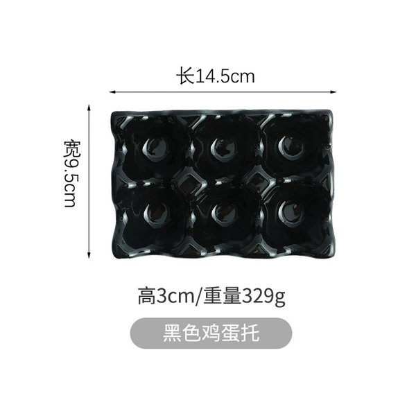 6 compartment chicken tray black⚑