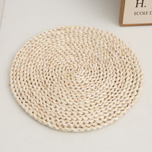 圆形蒲垫草编蒲团玉米皮编织坐垫子榻榻米地上蒲草跪坐墩打 坐日