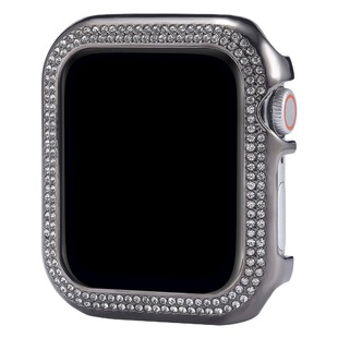Suitable for Apple 89 generation Watch case Apple Watch se metal double row Diamond hollow protective shell