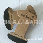 牛皮纸板狗骨头绕线卡卷纱卡烘焙礼物包装DIY复古手写留言标签