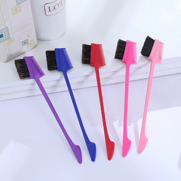 Double soft hair eyebrow brush household multifunctional beauty tool portable cleaning brush head hair decoration brush in stock wholesale