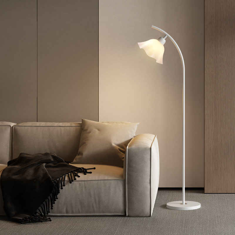 Cream Petals Full Spectrum Floor Lamp Living Room Bedside Cabinet Polar Dimming Intelligent Eye Protection Lamp Living Room Study Bedroom Cream Petals Full Spectrum Floor Lamp Living Room Bedside Cabinet Polar Dimming Intelligent Eye Protection Lamp Living Room Study Bedroom