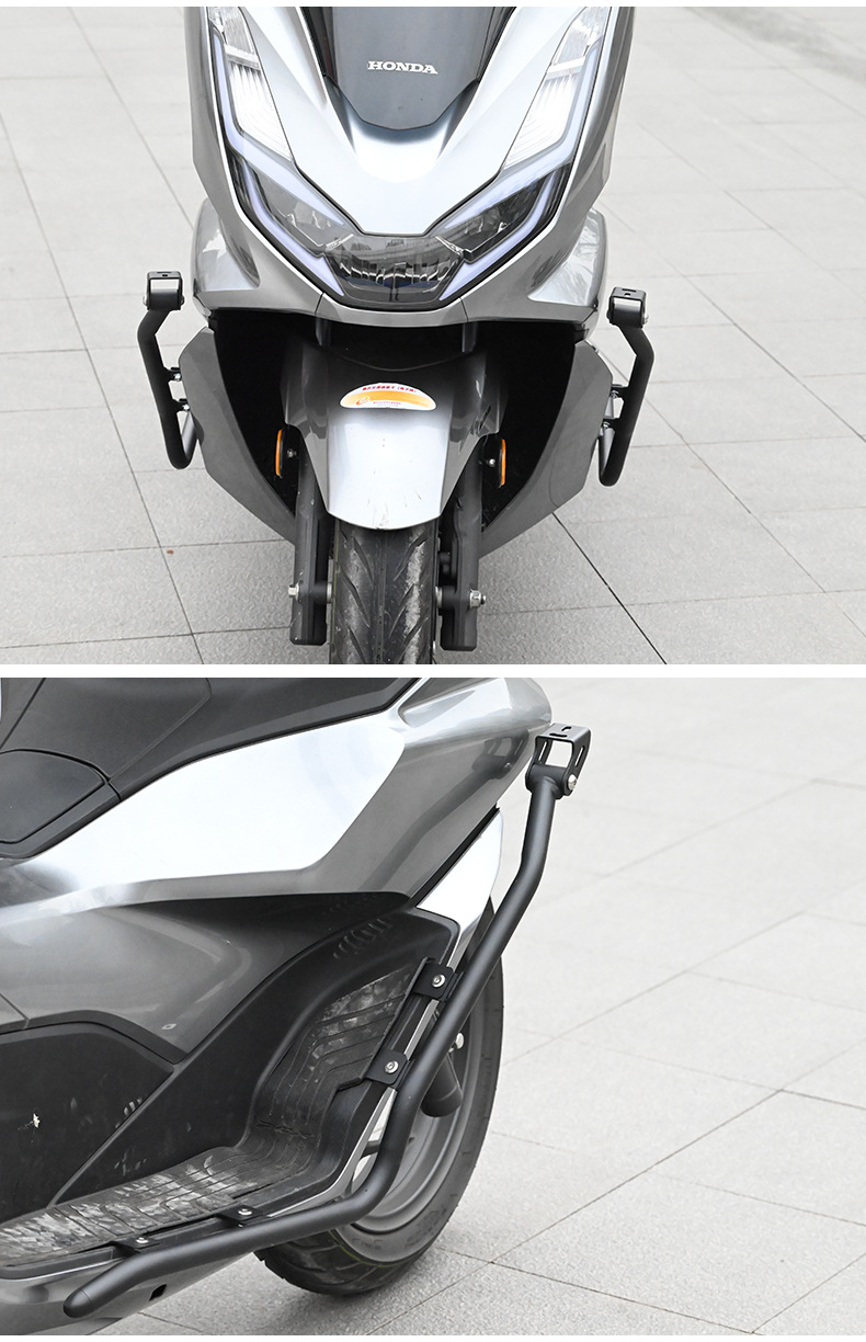 Suitable for Honda Pcx160 Bumper Modification Parts, Special Anti-Collision Bars for Scooters, Front and Rear Anti-Fall Bumpers