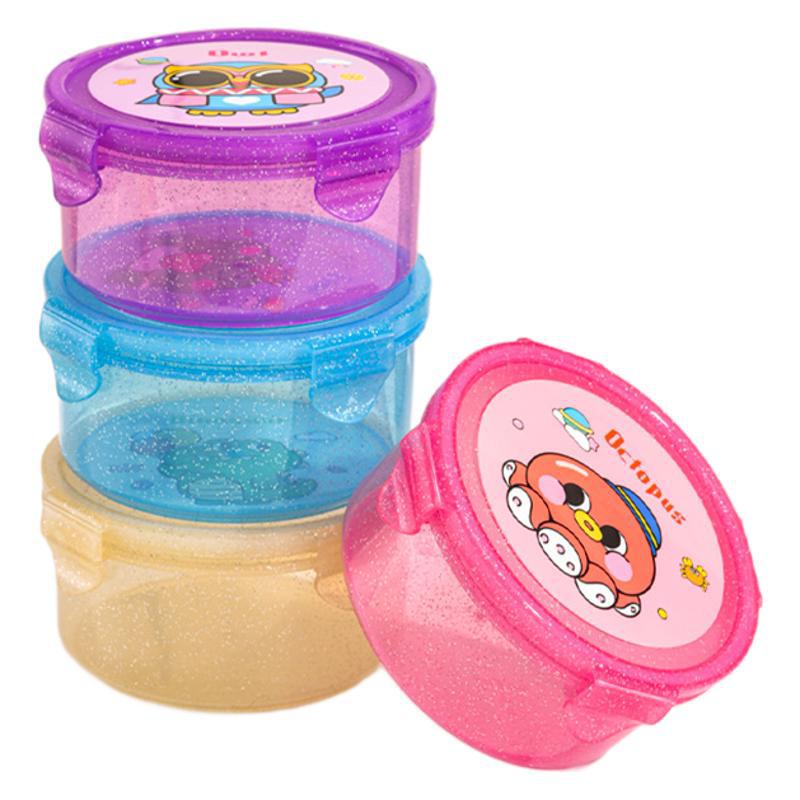 Comercio exterior transfronterizo retráctil flash colorido película de dibujos animados caja de preservación de frescura rectangular cuadrada redonda sellada caja de almacenamiento de bocadillos