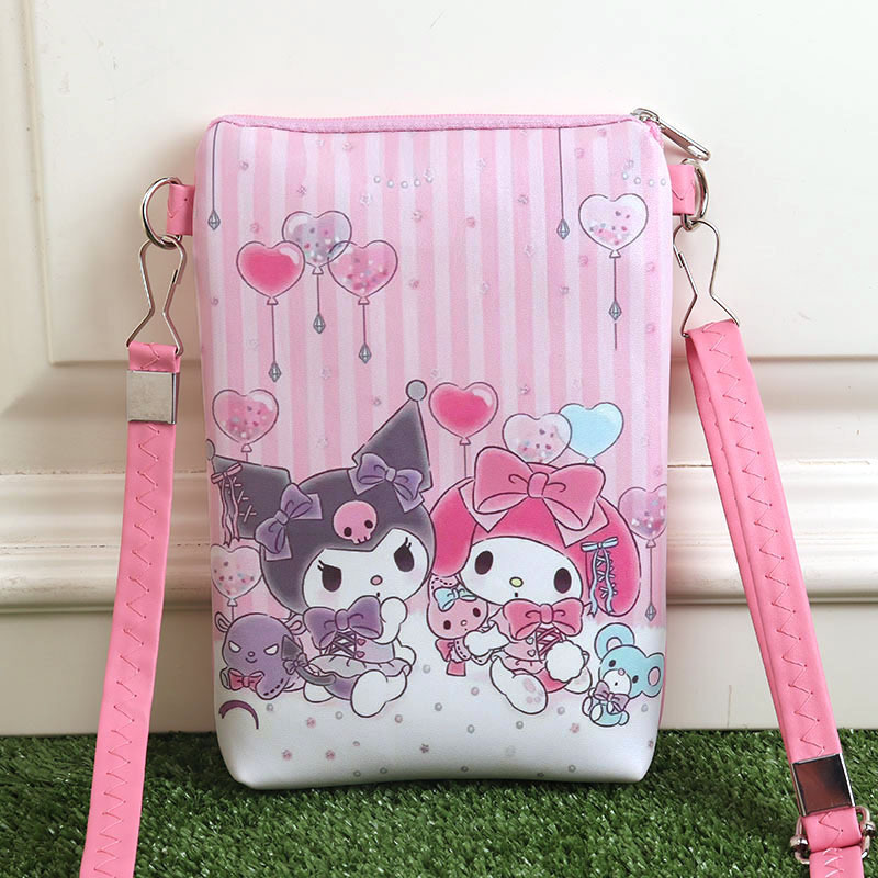 Double pull shoulder bag light purple culomi melody