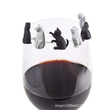 С؈��Ʊ���ӛ�R�e�������uβ���b� meow wine glass markers
