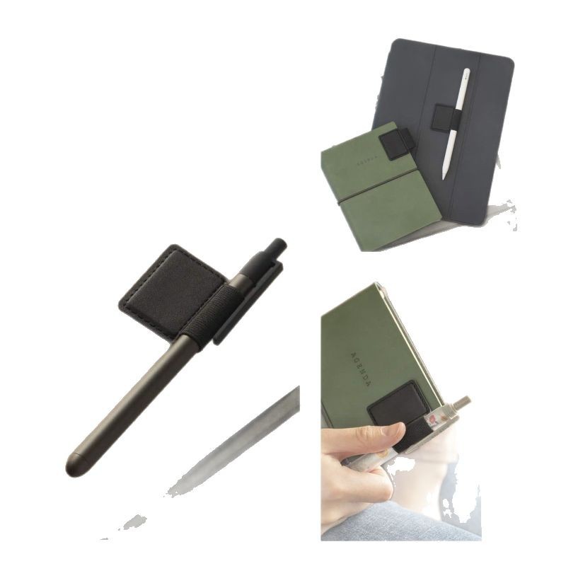 Cruz-Frontera en stock Pluma PU pen holder iPad tenedor de la pluma pegatinas fijas creativo simple cuaderno accesorios autoadhesivo titular de la pluma