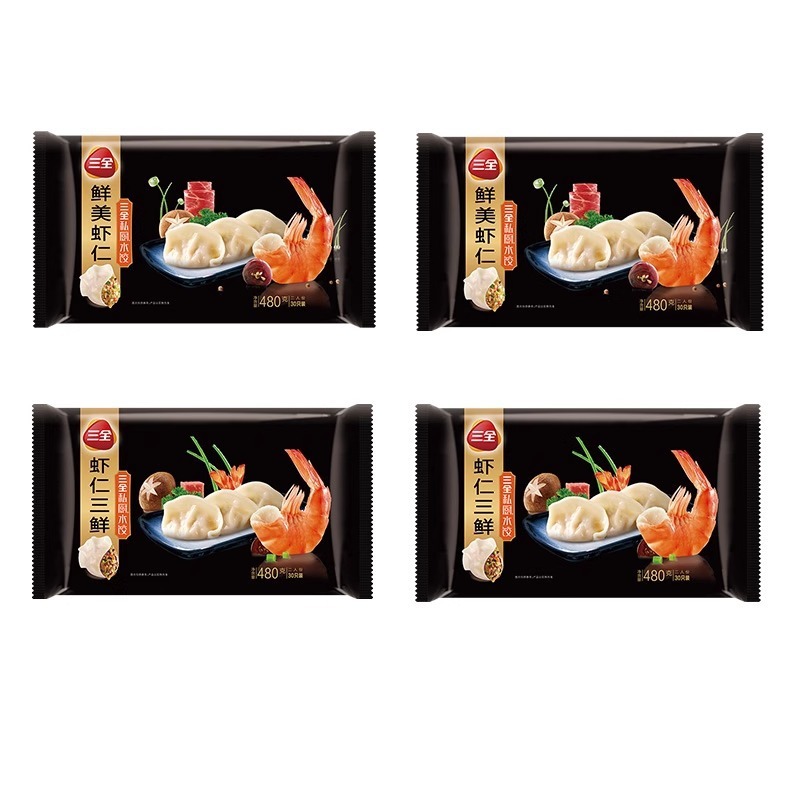 三全饺子速冻水饺私厨虾皇饺鲜美虾仁速食营养早晚餐半成品鲜虾|undefined