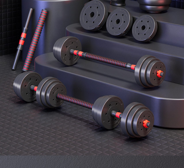 Set Manubri Regolabili 10kg 4 In 1 - Pesi Per Allenamento Casa, Regolazione Rapida, Design Quadrato Antiscivolo