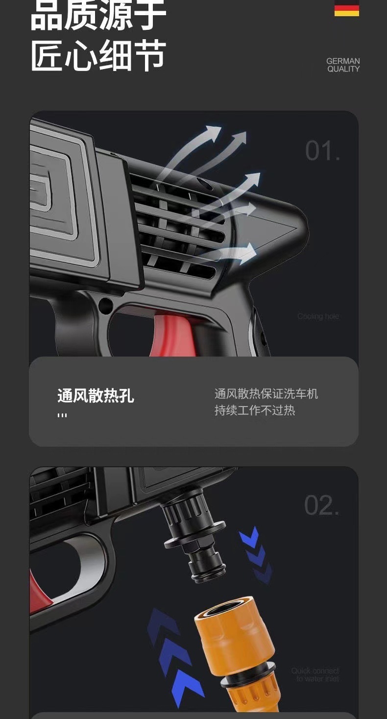 Cordless High Pressure Car Washer Water Gun