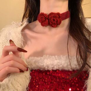 HEY TAO�}�Q���tɫᘿ�����ë�qchoker��Ů�ﶬ�����L���|�i�