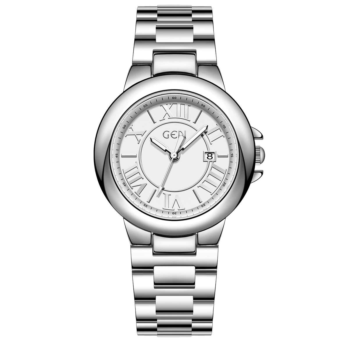 歌迪 Quartz watch, календарь, ретро сталь ремешок