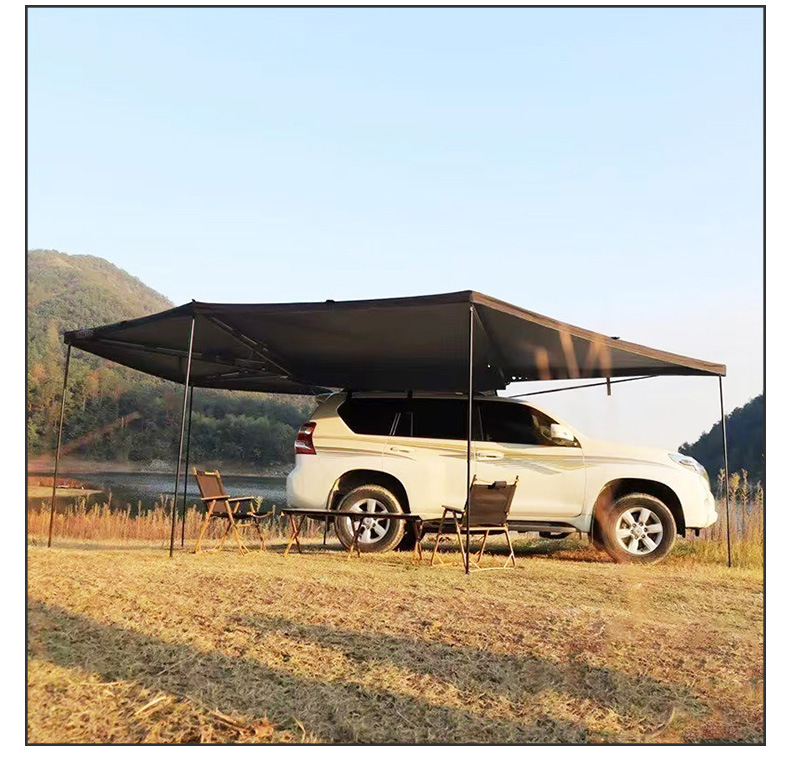 270-Degree Car Side Fan-Shaped Canopy Car Side Tent Canopy Outdoor Camping Equipment Sunshade Rain Shelter Sunshade Awning